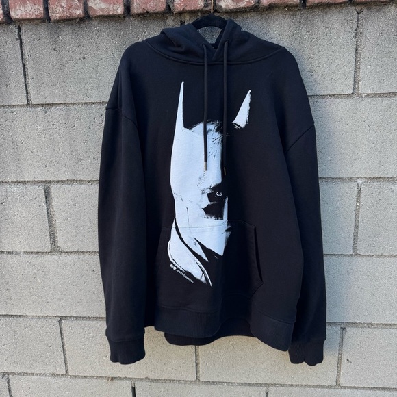 Batman X Midnight Studios Midnight Art DEPT Black Hoodie Oversized Cotton L/XL - Picture 3 of 14